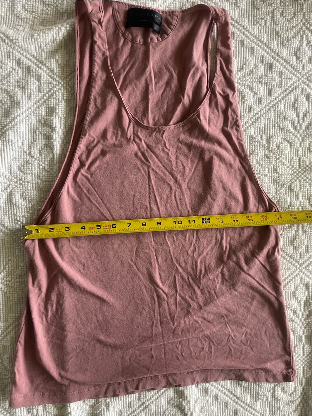 Zara Mauve Scoop Neck Tank Top gym training athleisure - Picture 7 of 7